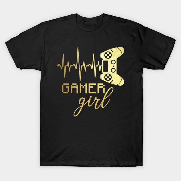 Gamer Girl Heartbeat T-Shirt by MommyTee